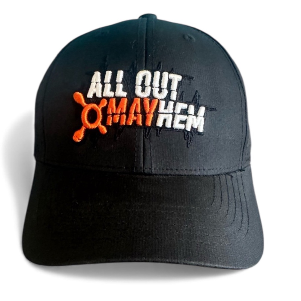 Orange Theory Embroidered Baseball Cap Hat Orange and Black Adjustable Strap